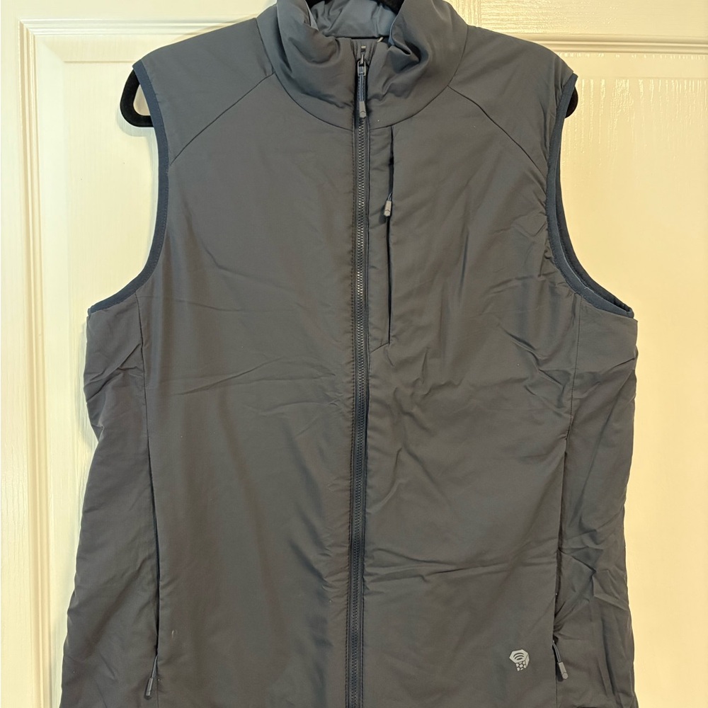 Women’s Mountain Hardwear Insulated Vest XL Navy Blue Excellent!
